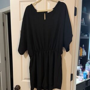 Chic Soul Black Short Sleeve Romper